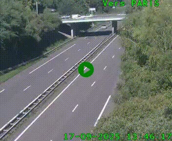 <h2>Caméra routière sur l'autoroute A20 au nord de Limoges, à la jonction avec la N520. Vue orientée vers Paris</h2>