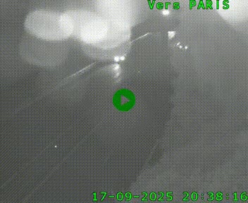 Caméra routière sur l'autoroute A20 au nord de Limoges, à la jonction avec la N520. Vue orientée vers Paris