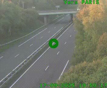 <h2>Caméra routière sur l'autoroute A20 au nord de Limoges, à la jonction avec la N520. Vue orientée vers Paris</h2>