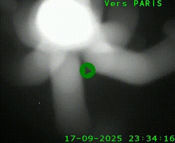 <h2>Caméra routière sur l'autoroute A20 au nord de Limoges, à la jonction avec la N520. Vue orientée vers Paris</h2>