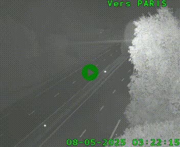 Caméra routière sur l'autoroute A20 au nord de Limoges, à la jonction avec la N520. Vue orientée vers Paris