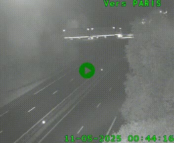 Caméra routière sur l'autoroute A20 au nord de Limoges, à la jonction avec la N520. Vue orientée vers Paris