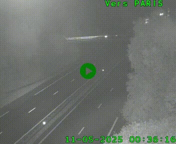 Caméra routière sur l'autoroute A20 au nord de Limoges, à la jonction avec la N520. Vue orientée vers Paris