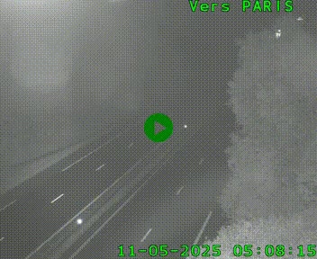 Caméra routière sur l'autoroute A20 au nord de Limoges, à la jonction avec la N520. Vue orientée vers Paris