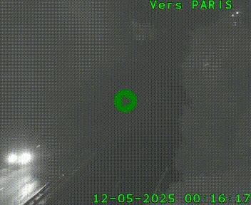 Caméra routière sur l'autoroute A20 au nord de Limoges, à la jonction avec la N520. Vue orientée vers Paris