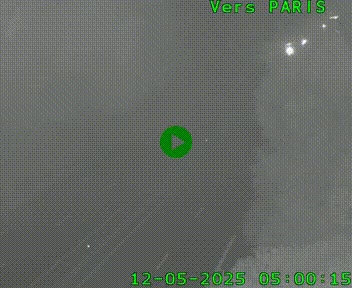 Caméra routière sur l'autoroute A20 au nord de Limoges, à la jonction avec la N520. Vue orientée vers Paris