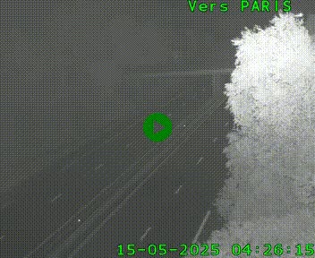 Caméra routière sur l'autoroute A20 au nord de Limoges, à la jonction avec la N520. Vue orientée vers Paris