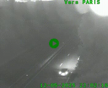 Caméra routière sur l'autoroute A20 au nord de Limoges, à la jonction avec la N520. Vue orientée vers Paris