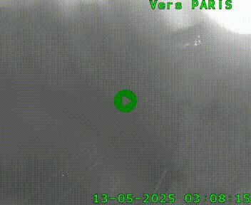 Caméra routière sur l'autoroute A20 au nord de Limoges, à la jonction avec la N520. Vue orientée vers Paris