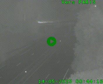 Caméra routière sur l'autoroute A20 au nord de Limoges, à la jonction avec la N520. Vue orientée vers Paris