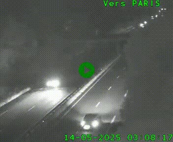 Caméra routière sur l'autoroute A20 au nord de Limoges, à la jonction avec la N520. Vue orientée vers Paris