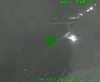 Caméra routière sur l'autoroute A20 au nord de Limoges, à la jonction avec la N520. Vue orientée vers Paris