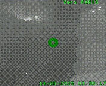 Caméra routière sur l'autoroute A20 au nord de Limoges, à la jonction avec la N520. Vue orientée vers Paris