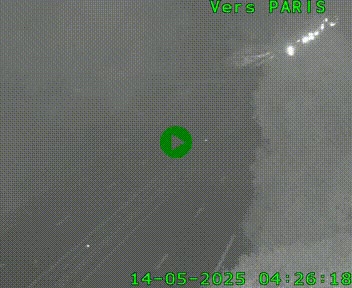 Caméra routière sur l'autoroute A20 au nord de Limoges, à la jonction avec la N520. Vue orientée vers Paris