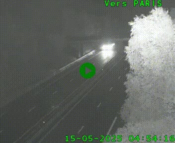 Caméra routière sur l'autoroute A20 au nord de Limoges, à la jonction avec la N520. Vue orientée vers Paris