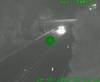 Caméra routière sur l'autoroute A20 au nord de Limoges, à la jonction avec la N520. Vue orientée vers Paris