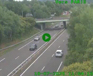 <h2>Caméra routière sur l'autoroute A20 au nord de Limoges, à la jonction avec la N520. Vue orientée vers Paris</h2>