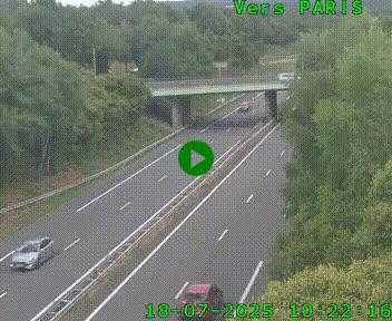 <h2>Caméra routière sur l'autoroute A20 au nord de Limoges, à la jonction avec la N520. Vue orientée vers Paris</h2>