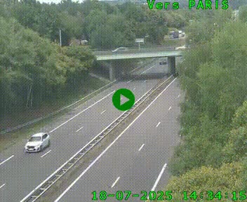 <h2>Caméra routière sur l'autoroute A20 au nord de Limoges, à la jonction avec la N520. Vue orientée vers Paris</h2>