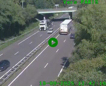 <h2>Caméra routière sur l'autoroute A20 au nord de Limoges, à la jonction avec la N520. Vue orientée vers Paris</h2>