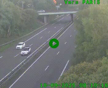 <h2>Caméra routière sur l'autoroute A20 au nord de Limoges, à la jonction avec la N520. Vue orientée vers Paris</h2>