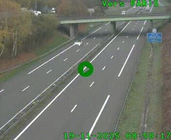 <h2>Caméra routière sur l'autoroute A20 au nord de Limoges, à la jonction avec la N520. Vue orientée vers Paris</h2>