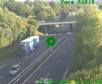 <h2>Caméra routière sur l'autoroute A20 au nord de Limoges, à la jonction avec la N520. Vue orientée vers Paris</h2>