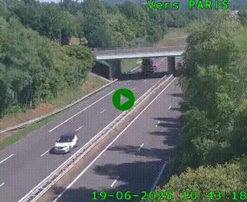 <h2>Caméra routière sur l'autoroute A20 au nord de Limoges, à la jonction avec la N520. Vue orientée vers Paris</h2>