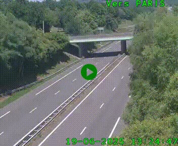 <h2>Caméra routière sur l'autoroute A20 au nord de Limoges, à la jonction avec la N520. Vue orientée vers Paris</h2>