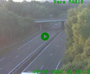 <h2>Caméra routière sur l'autoroute A20 au nord de Limoges, à la jonction avec la N520. Vue orientée vers Paris</h2>