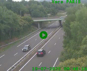 <h2>Caméra routière sur l'autoroute A20 au nord de Limoges, à la jonction avec la N520. Vue orientée vers Paris</h2>