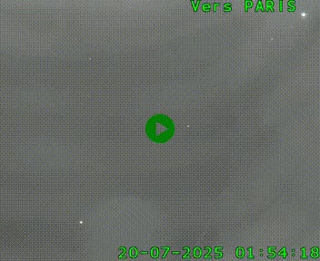 Caméra routière sur l'autoroute A20 au nord de Limoges, à la jonction avec la N520. Vue orientée vers Paris