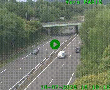 <h2>Caméra routière sur l'autoroute A20 au nord de Limoges, à la jonction avec la N520. Vue orientée vers Paris</h2>