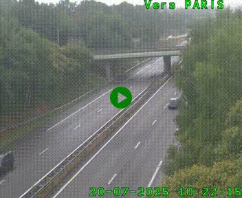 <h2>Caméra routière sur l'autoroute A20 au nord de Limoges, à la jonction avec la N520. Vue orientée vers Paris</h2>