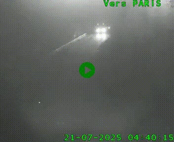 <h2>Caméra routière sur l'autoroute A20 au nord de Limoges, à la jonction avec la N520. Vue orientée vers Paris</h2>