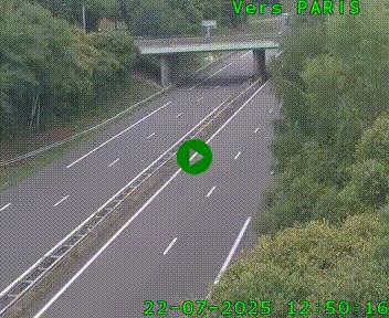 <h2>Caméra routière sur l'autoroute A20 au nord de Limoges, à la jonction avec la N520. Vue orientée vers Paris</h2>