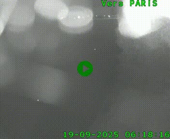 Caméra routière sur l'autoroute A20 au nord de Limoges, à la jonction avec la N520. Vue orientée vers Paris