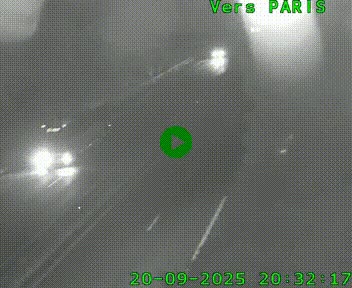 <h2>Caméra routière sur l'autoroute A20 au nord de Limoges, à la jonction avec la N520. Vue orientée vers Paris</h2>
