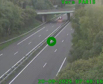 <h2>Caméra routière sur l'autoroute A20 au nord de Limoges, à la jonction avec la N520. Vue orientée vers Paris</h2>