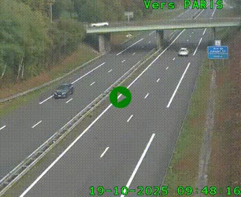<h2>Caméra routière sur l'autoroute A20 au nord de Limoges, à la jonction avec la N520. Vue orientée vers Paris</h2>