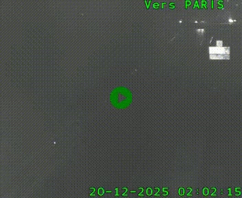 <h2>Caméra routière sur l'autoroute A20 au nord de Limoges, à la jonction avec la N520. Vue orientée vers Paris</h2>