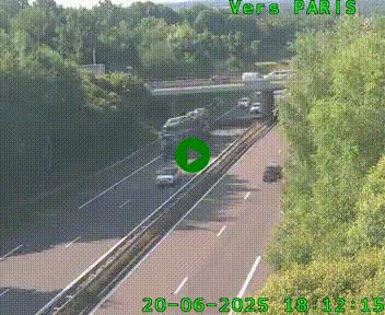 <h2>Caméra routière sur l'autoroute A20 au nord de Limoges, à la jonction avec la N520. Vue orientée vers Paris</h2>