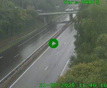<h2>Caméra routière sur l'autoroute A20 au nord de Limoges, à la jonction avec la N520. Vue orientée vers Paris</h2>