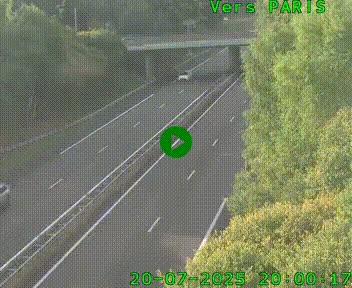 <h2>Caméra routière sur l'autoroute A20 au nord de Limoges, à la jonction avec la N520. Vue orientée vers Paris</h2>