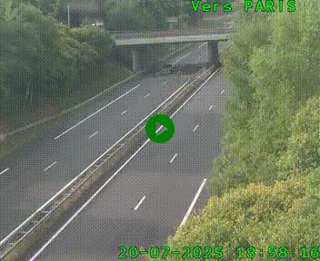 <h2>Caméra routière sur l'autoroute A20 au nord de Limoges, à la jonction avec la N520. Vue orientée vers Paris</h2>