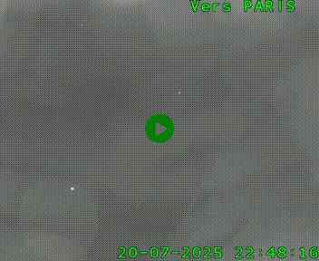 <h2>Caméra routière sur l'autoroute A20 au nord de Limoges, à la jonction avec la N520. Vue orientée vers Paris</h2>