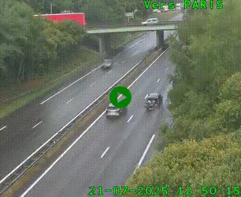 <h2>Caméra routière sur l'autoroute A20 au nord de Limoges, à la jonction avec la N520. Vue orientée vers Paris</h2>