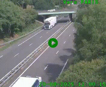 <h2>Caméra routière sur l'autoroute A20 au nord de Limoges, à la jonction avec la N520. Vue orientée vers Paris</h2>