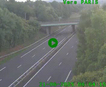 <h2>Caméra routière sur l'autoroute A20 au nord de Limoges, à la jonction avec la N520. Vue orientée vers Paris</h2>