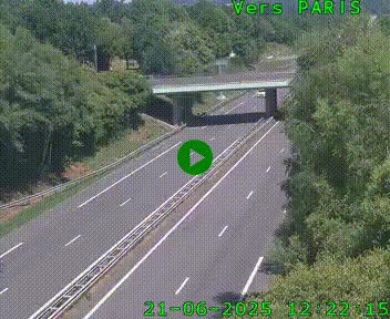 <h2>Caméra routière sur l'autoroute A20 au nord de Limoges, à la jonction avec la N520. Vue orientée vers Paris</h2>
